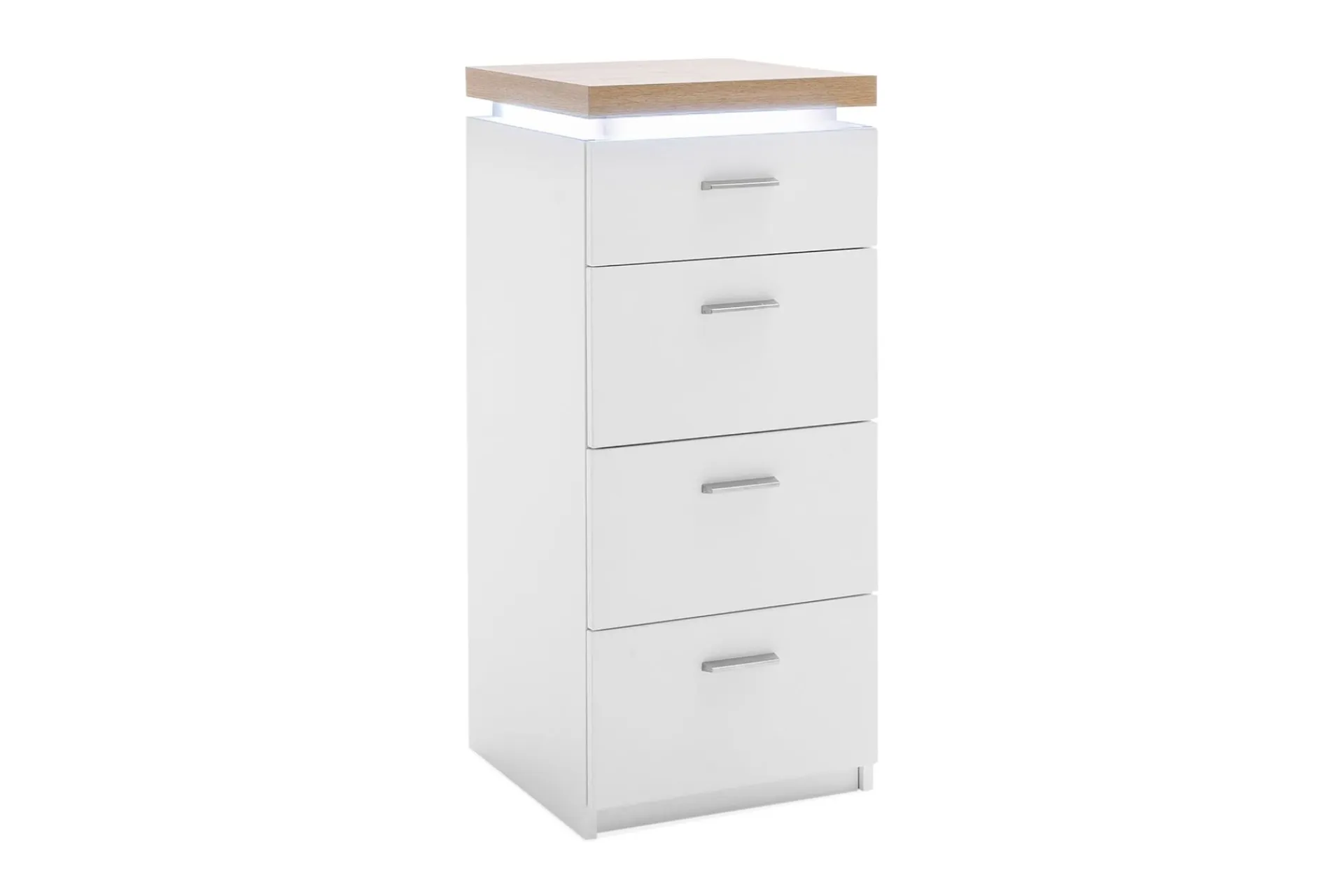Kommode|Entrekommode-Degaust Kommode 42 cm Hvit,Eik