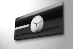 Veggklokke-Dekorativ Canvasbilde med Klokke Flerfärgad