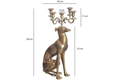 Wohnling Lysestaker Og Lykter-Dekorativ figur Lysestake Greyhound Aluminium Moderne Gull