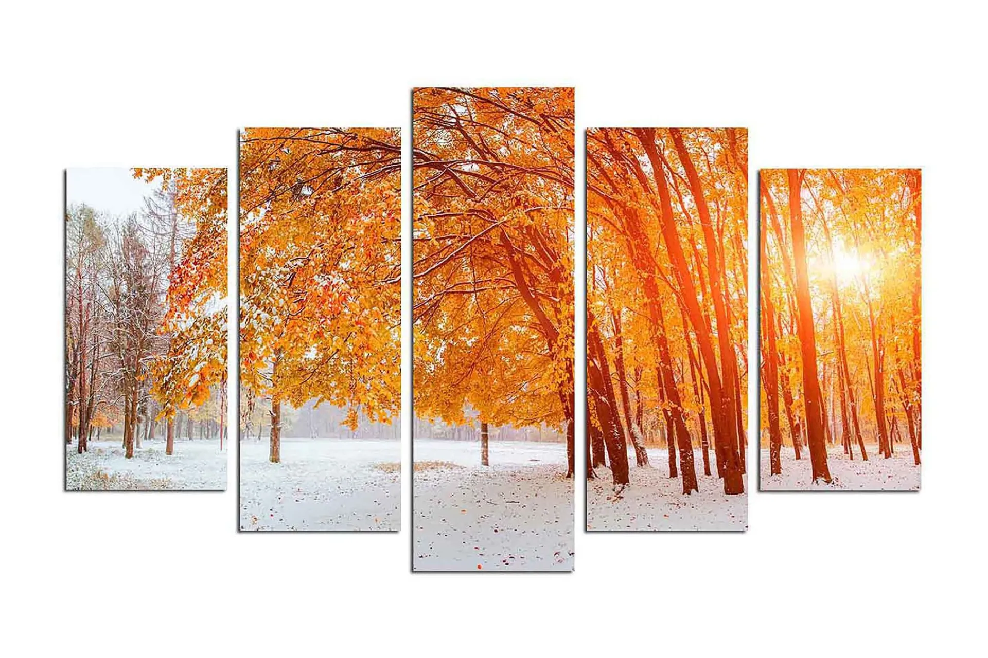 Lerretsbilder|Lerretsbilder-Dekorativ MDF-maling 5-Deler 20x60 cm Flerfärgad