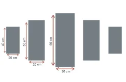 Dekorativ MDF-maling 5-Deler 20x60 cm