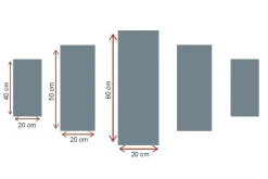 Dekorativ MDF-maling 5-Deler 20x60 cm