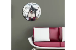 Veggklokke-Dekorativ MDF Veggklokke 40 cm Flerfärgad