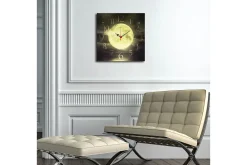 Dekorativ MDF Veggklokke 40x40 cm