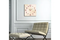 Dekorativ MDF Veggklokke 40x40 cm