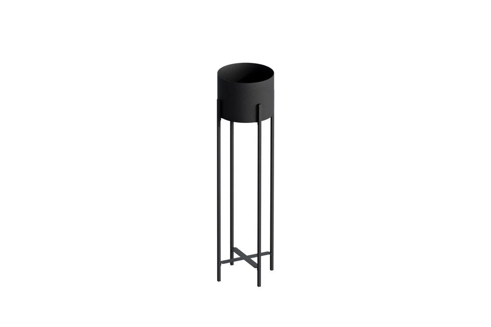Veggkrukke-Dekorativ potte Mirven 23 x 23 x 78 cm Svart