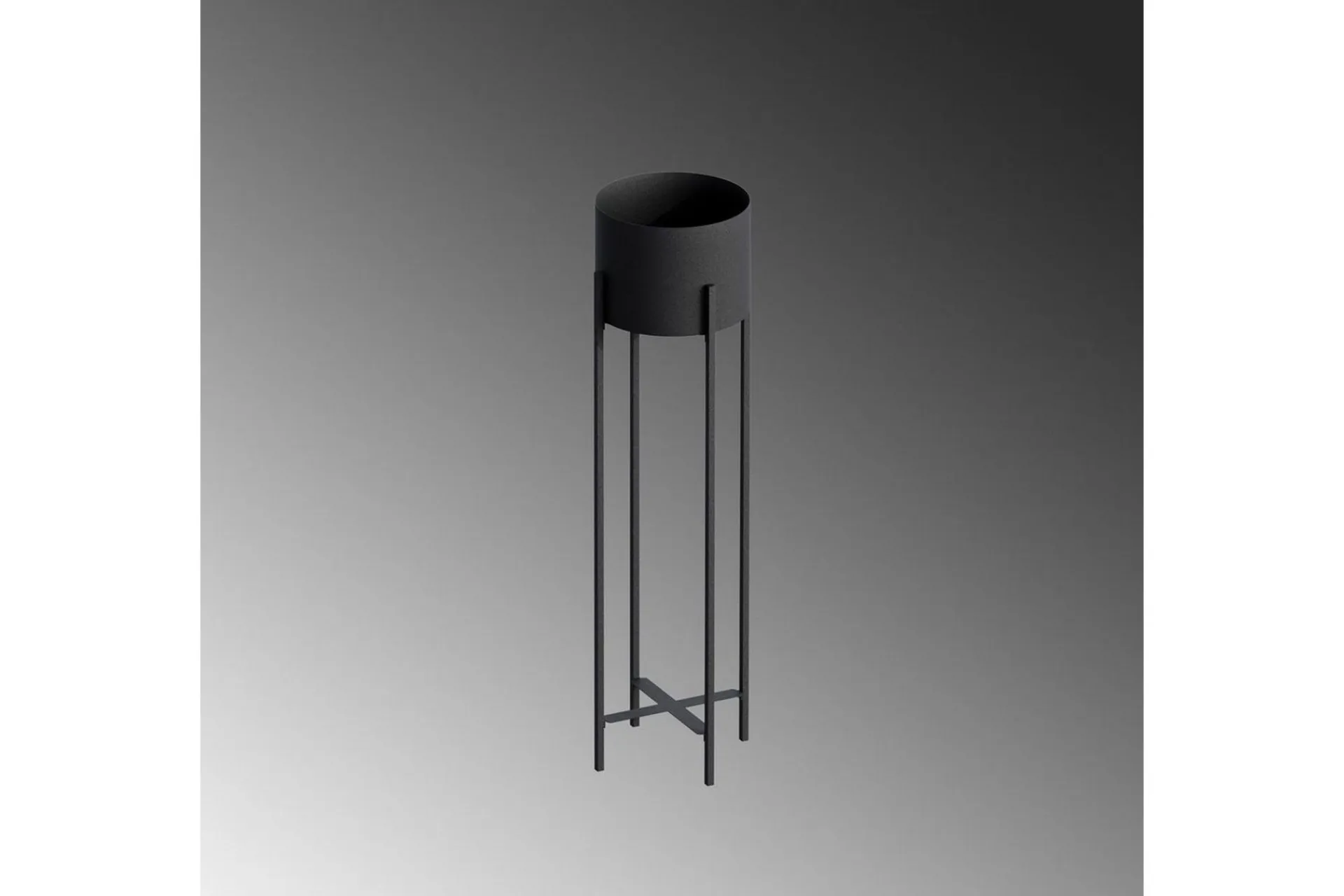 Veggkrukke-Dekorativ potte Mirven 23 x 23 x 78 cm Svart