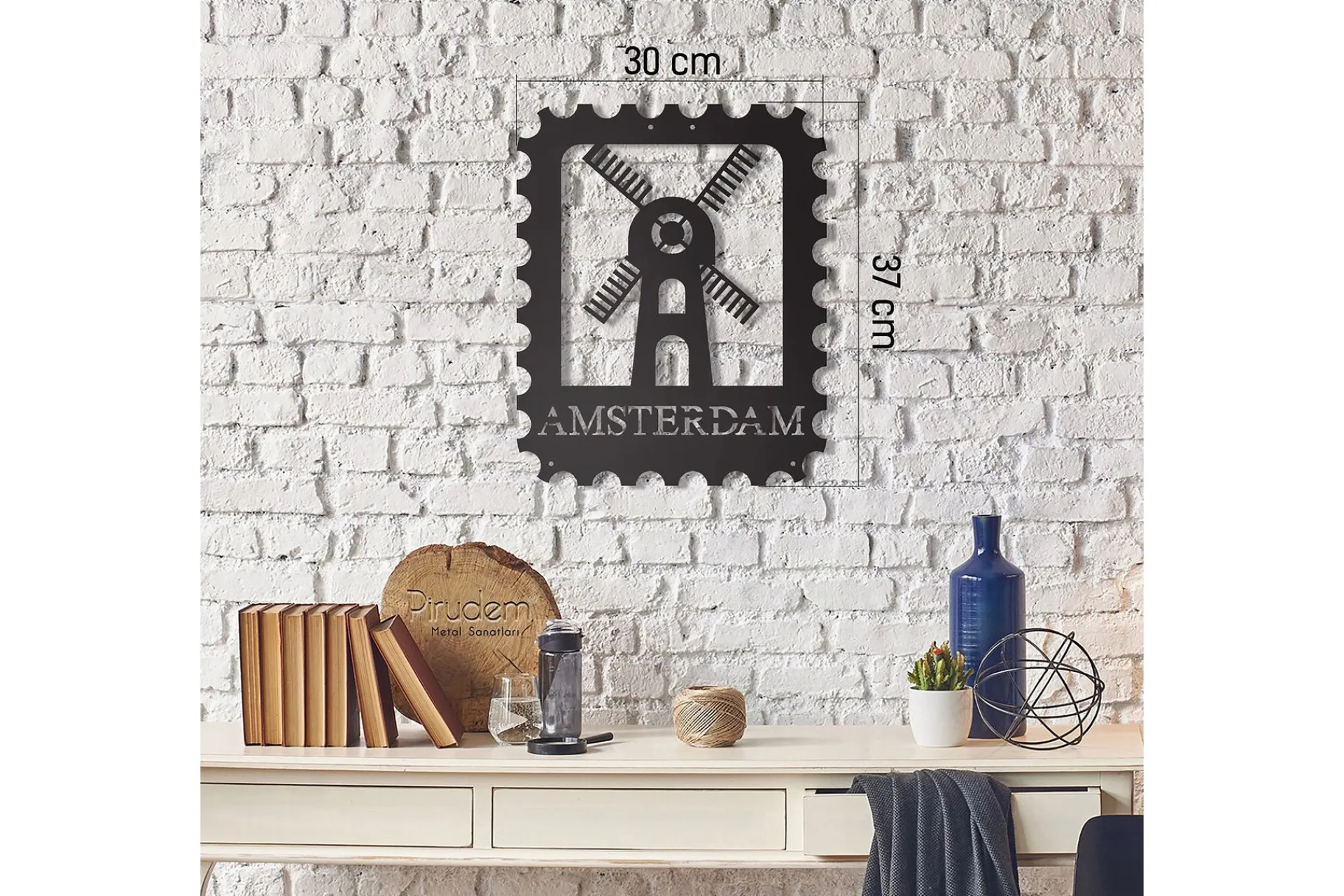 Skilt-Dekorativ Veggdekor 30x37 cm Svart