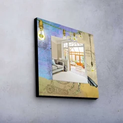 Veggspeil|Gangspeil-Dekorspeil 50x50 cm Flerfärgad