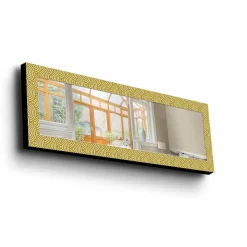 Veggspeil-Dekorspeil 40x120 cm Gul