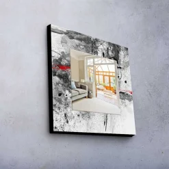 Veggspeil|Gangspeil-Dekorspeil 50x50 cm Flerfärgad