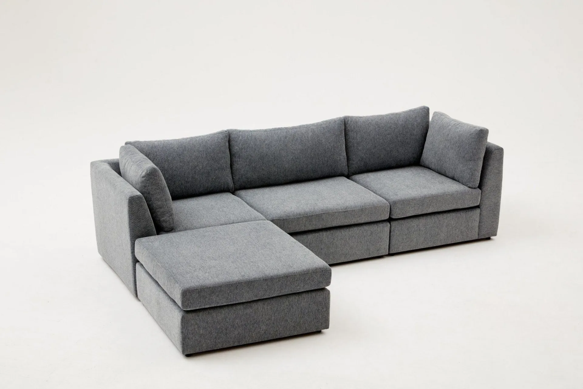 Sofa Med Sjeselong-Deliones Hjørnesofa 3-seter Grey