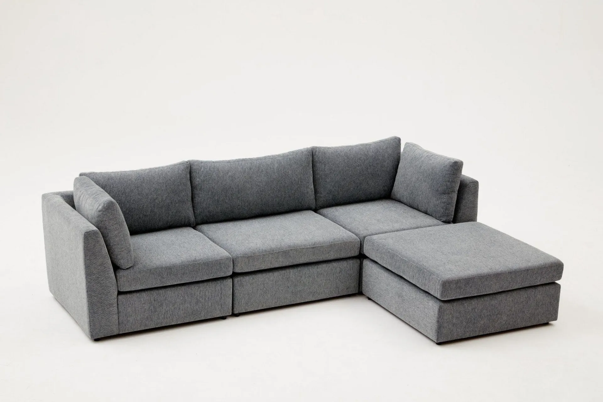 Sofa Med Sjeselong-Deliones Hjørnesofa 3-seter Grey
