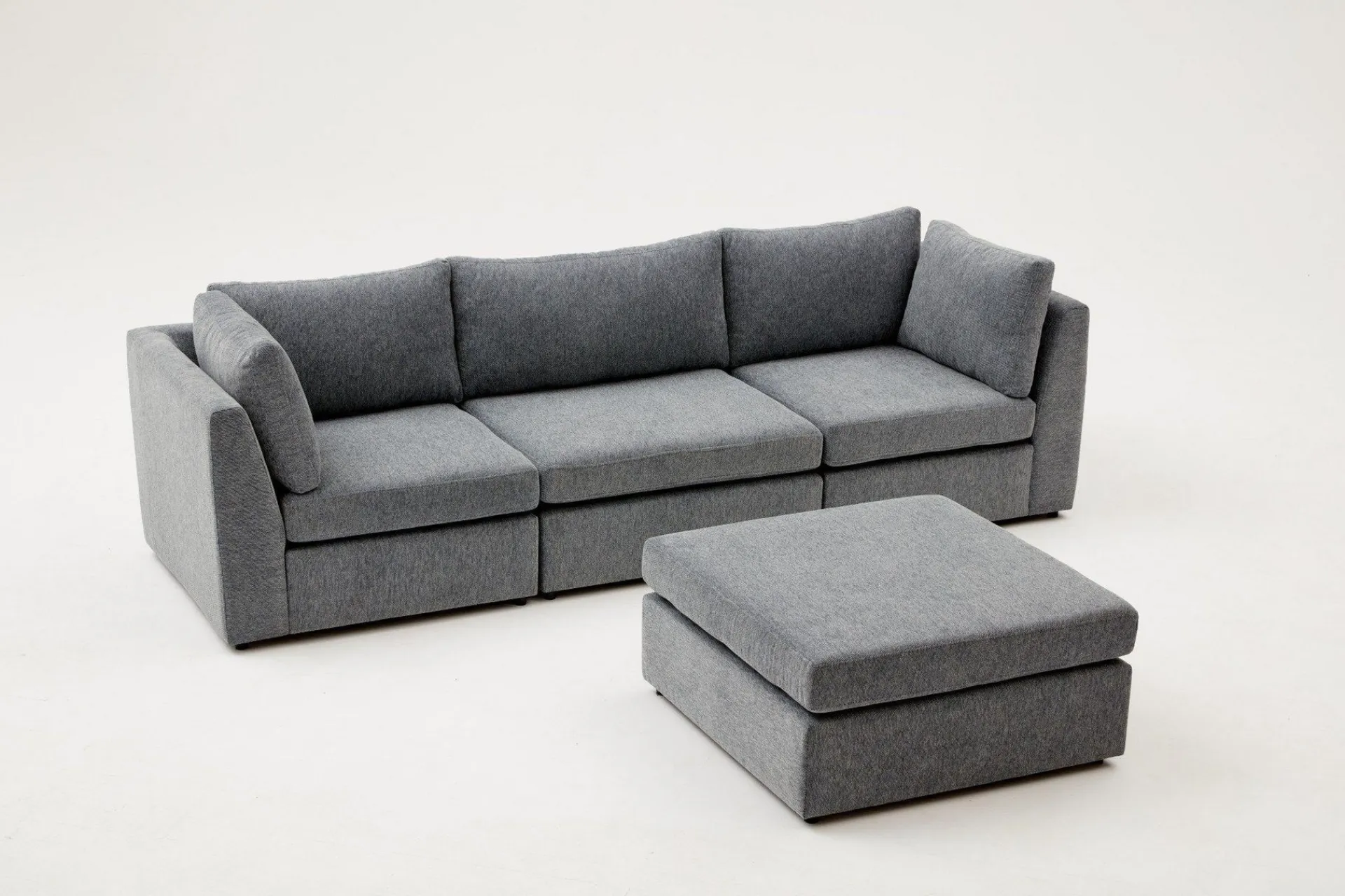 Sofa Med Sjeselong-Deliones Hjørnesofa 3-seter Grey