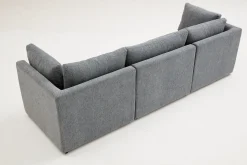 Sofa Med Sjeselong-Deliones Hjørnesofa 3-seter Grey