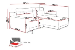 Hjørnesofa-Denegal 3-seters Hjørnesofa Beige/Lys Beige