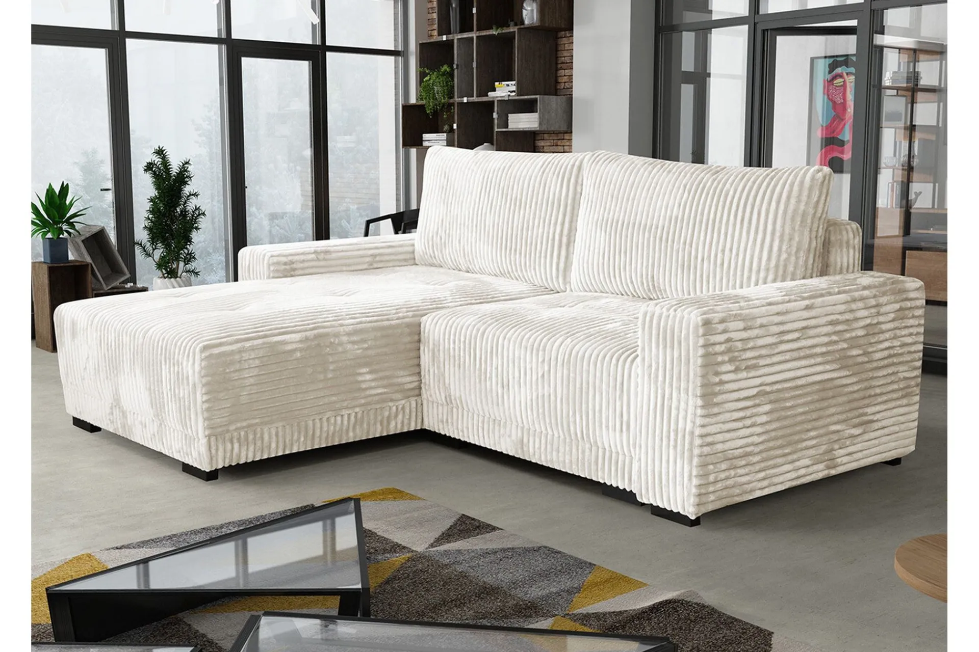 Hjørnesofa-Denegal 3-seters Hjørnesofa Beige/Lys Beige