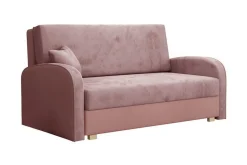 Velour Sofa & Fløyel Sofa|Sovesofaer-Denegal 2-sits Bäddsoffa Pink Lyserød