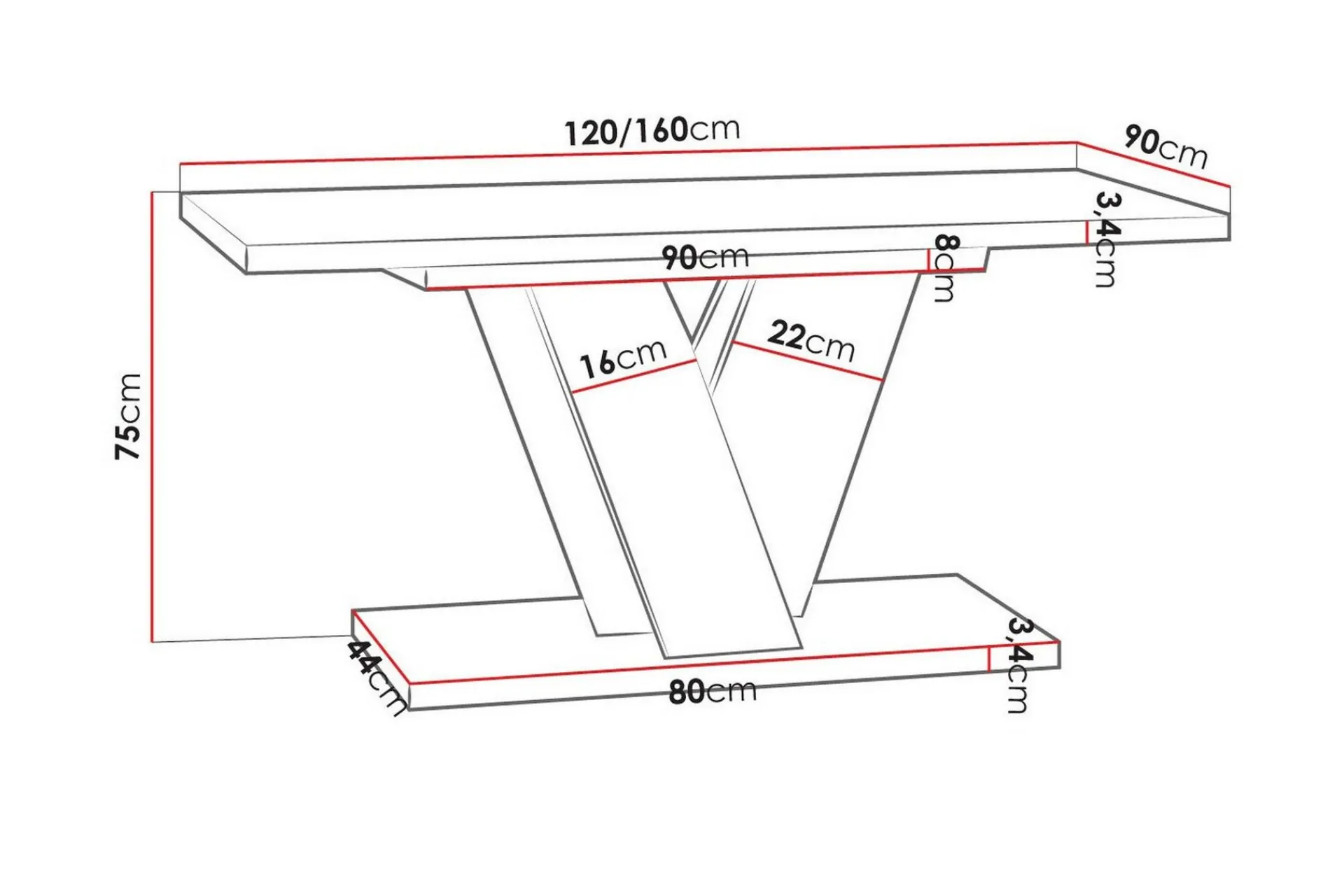 Denogal Spisebord 90 cm