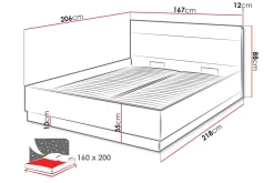 Bedly Dentro Seng 218x167x88 cm