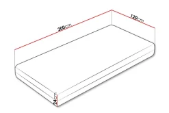 Madrasser-Derry Fjærmadrass 120x200 cm Hvit