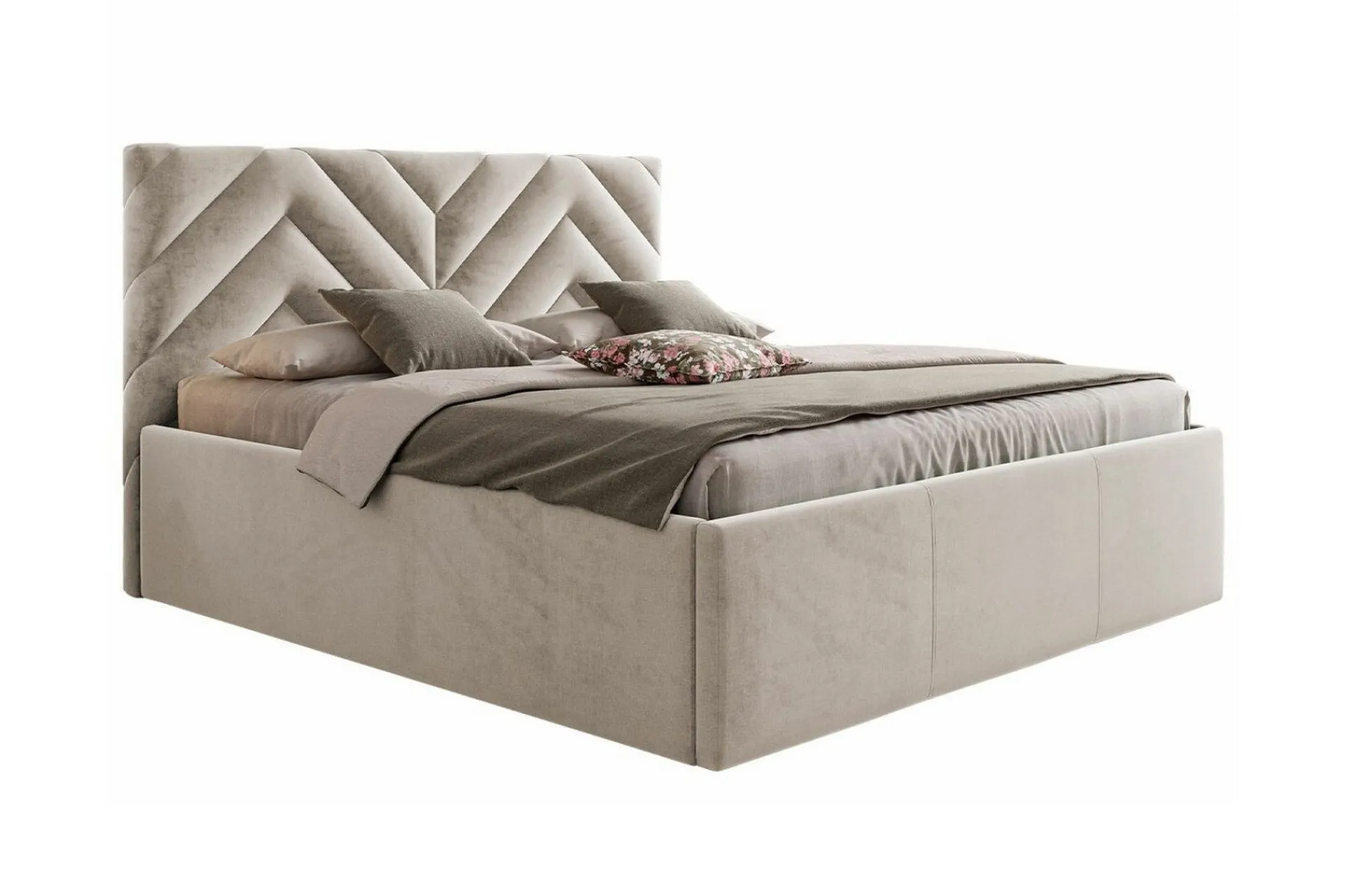 Sengeramme & Sengestamme|Seng Med Oppbevaring-Derry Sengeramme 160x200 cm Beige