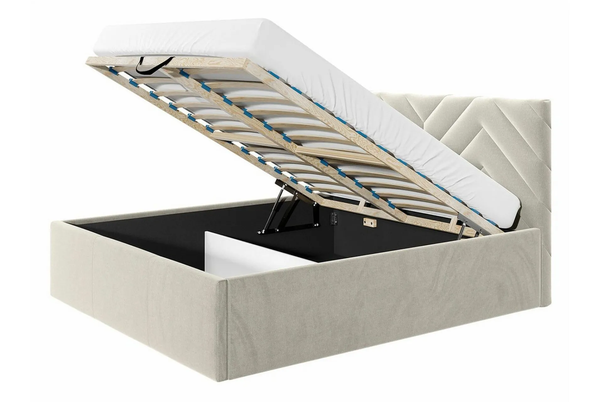 Sengeramme & Sengestamme|Seng Med Oppbevaring-Derry Sengeramme 160x200 cm Beige