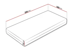 Derry Skummadrass 180x200 cm