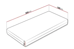Madrasser-Derry Skummadrass 100x200 cm Hvit
