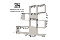 Bokhylle-Desgrar Bokhylle 120x109 cm Hvit