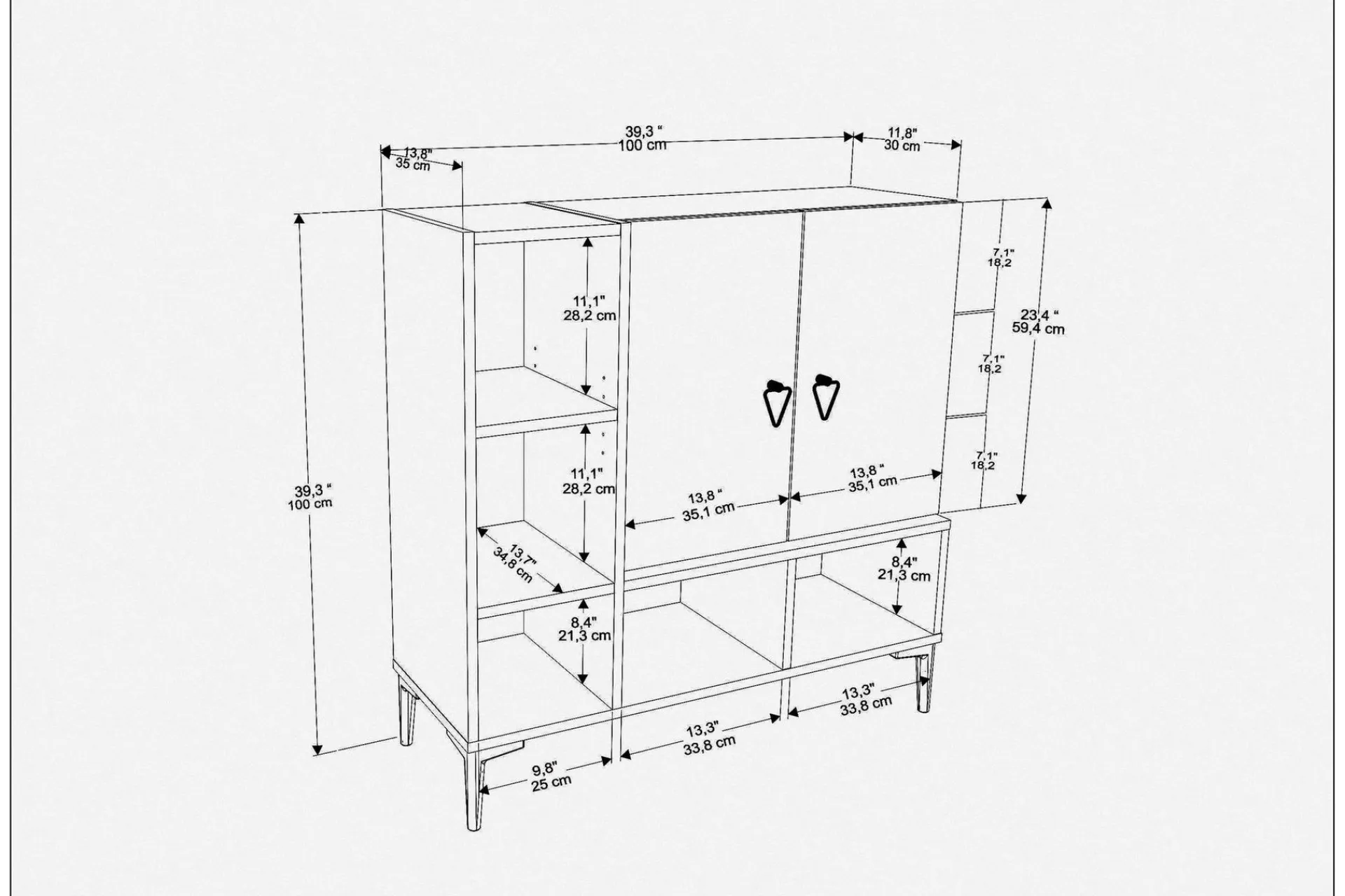 Desgrar Konsollbord 100x100 cm