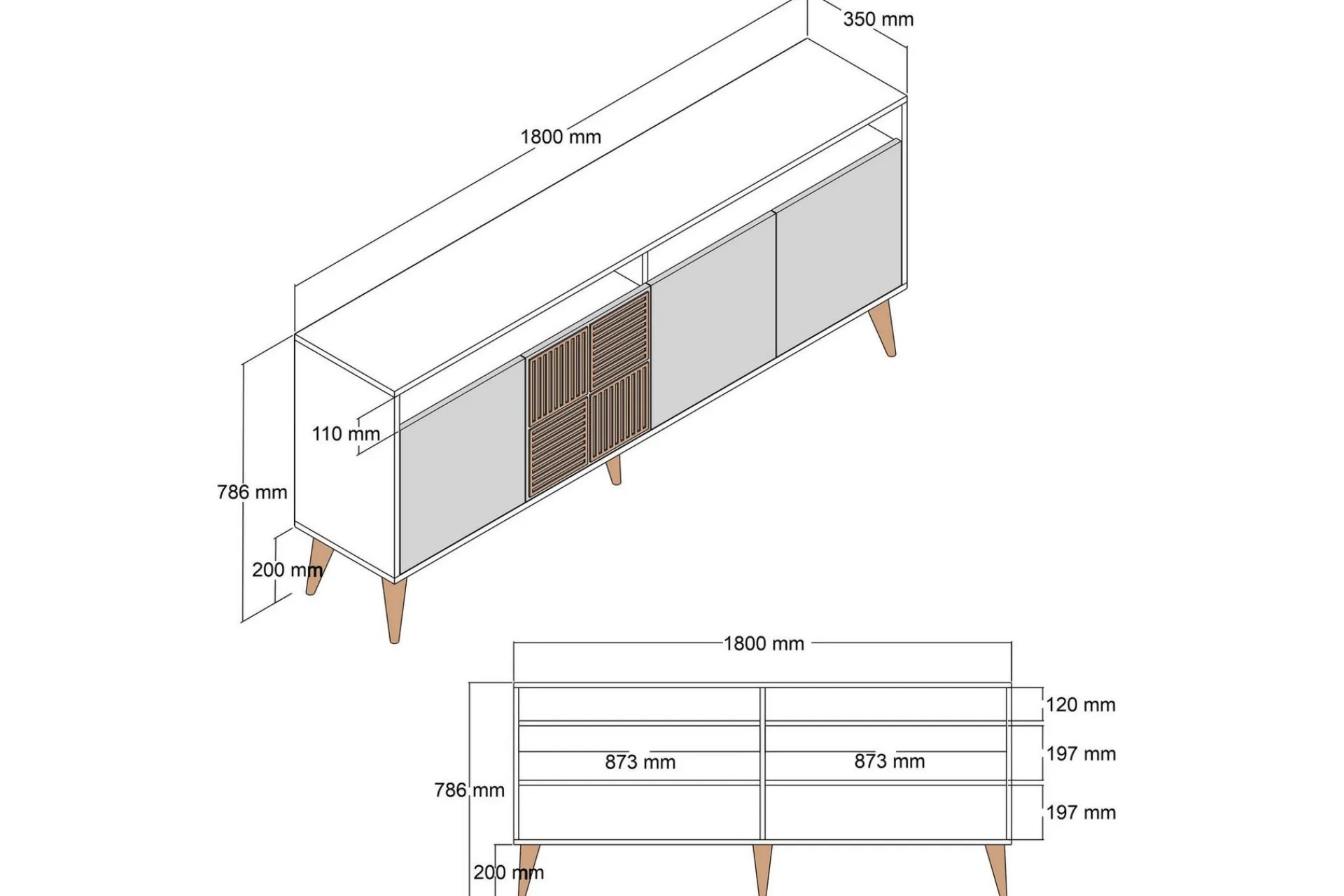 Desgrar Konsollbord 180x78,6 cm