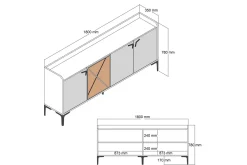 Gangbord|Avlastningsbord-Desgrar Konsollbord 180x78 cm Brun