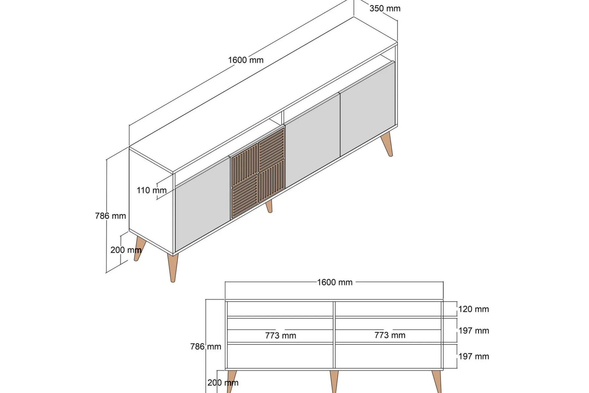 Gangbord|Avlastningsbord-Desgrar Konsollbord 160x78 cm Brun