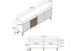 Gangbord|Avlastningsbord-Desgrar Konsollbord 180x78,6 cm Brun