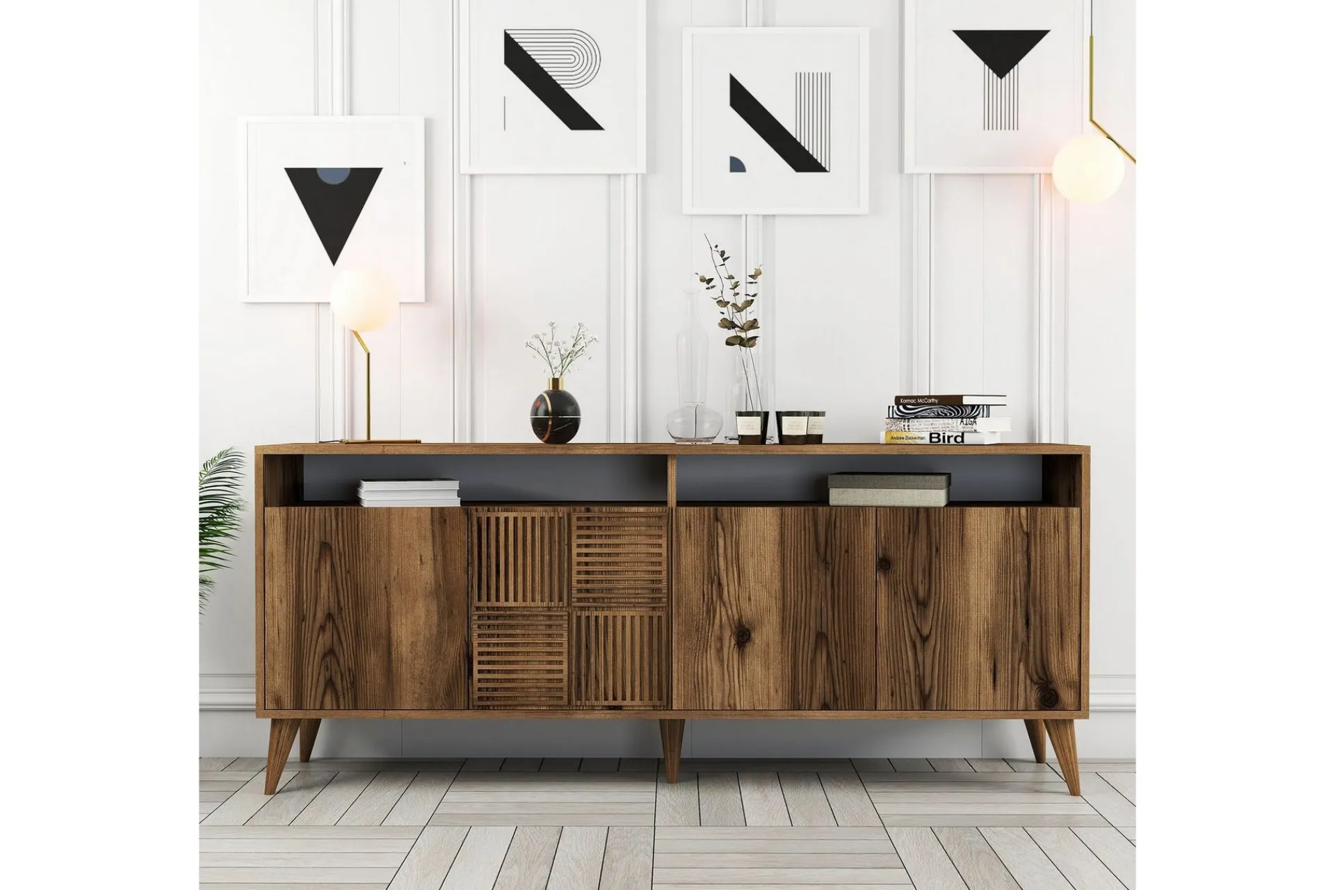 Gangbord|Avlastningsbord-Desgrar Konsollbord 180x78,6 cm Brun