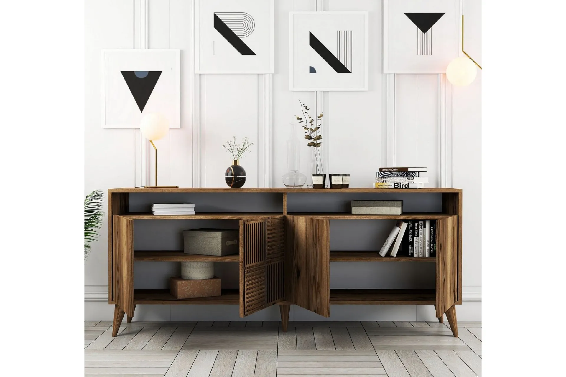 Gangbord|Avlastningsbord-Desgrar Konsollbord 180x78,6 cm Brun