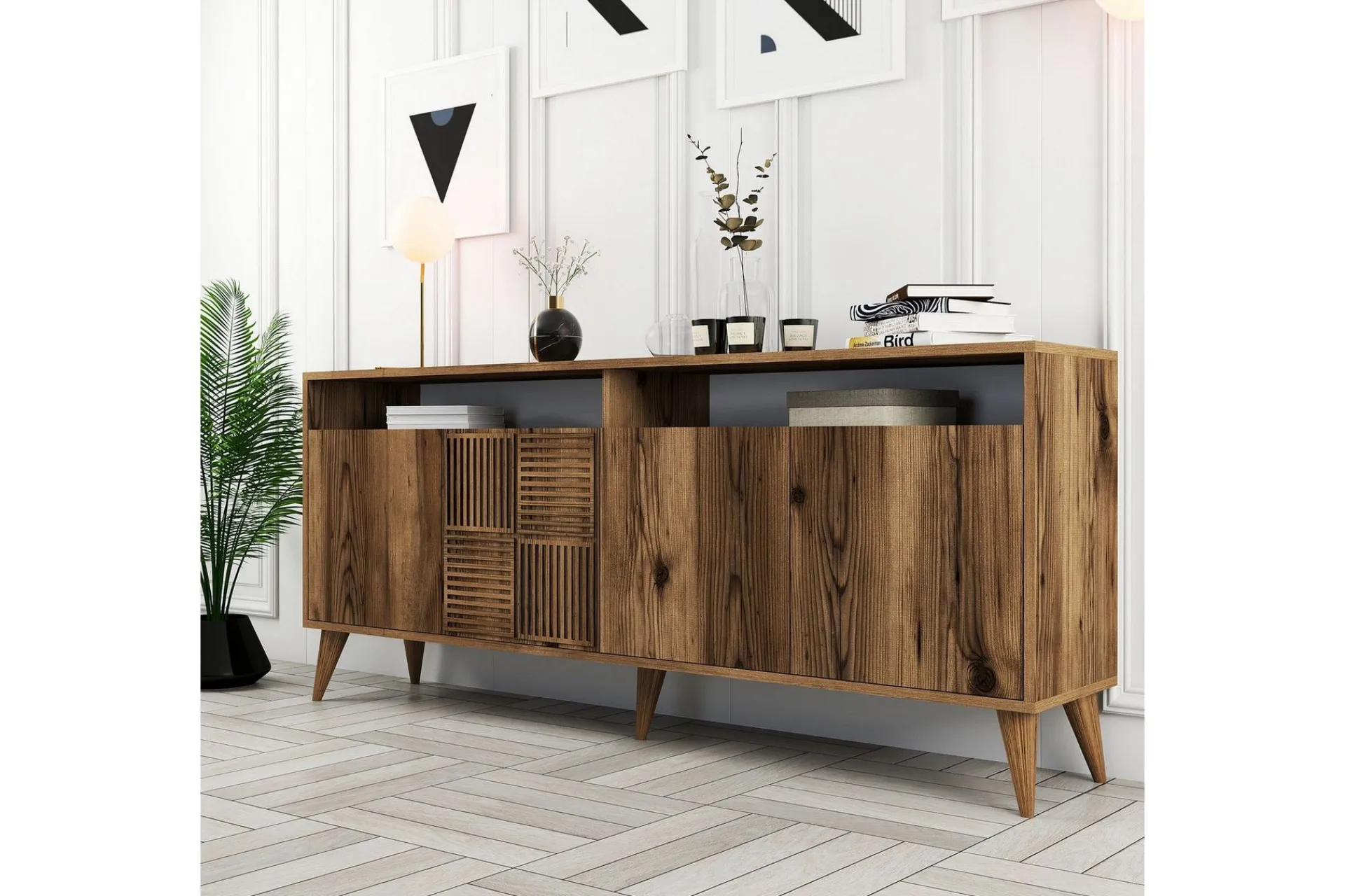 Gangbord|Avlastningsbord-Desgrar Konsollbord 180x78,6 cm Brun