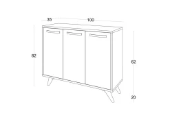 Oppbevaringsskap|Skap-Desgrar Oppbevaringsskap 100x82 cm Hvit