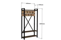 Møbelsett Til Gang & Entre|Møbelsett Til Gang & Entre-Devonne Entremøbel 90 cm Valnöt,Grey