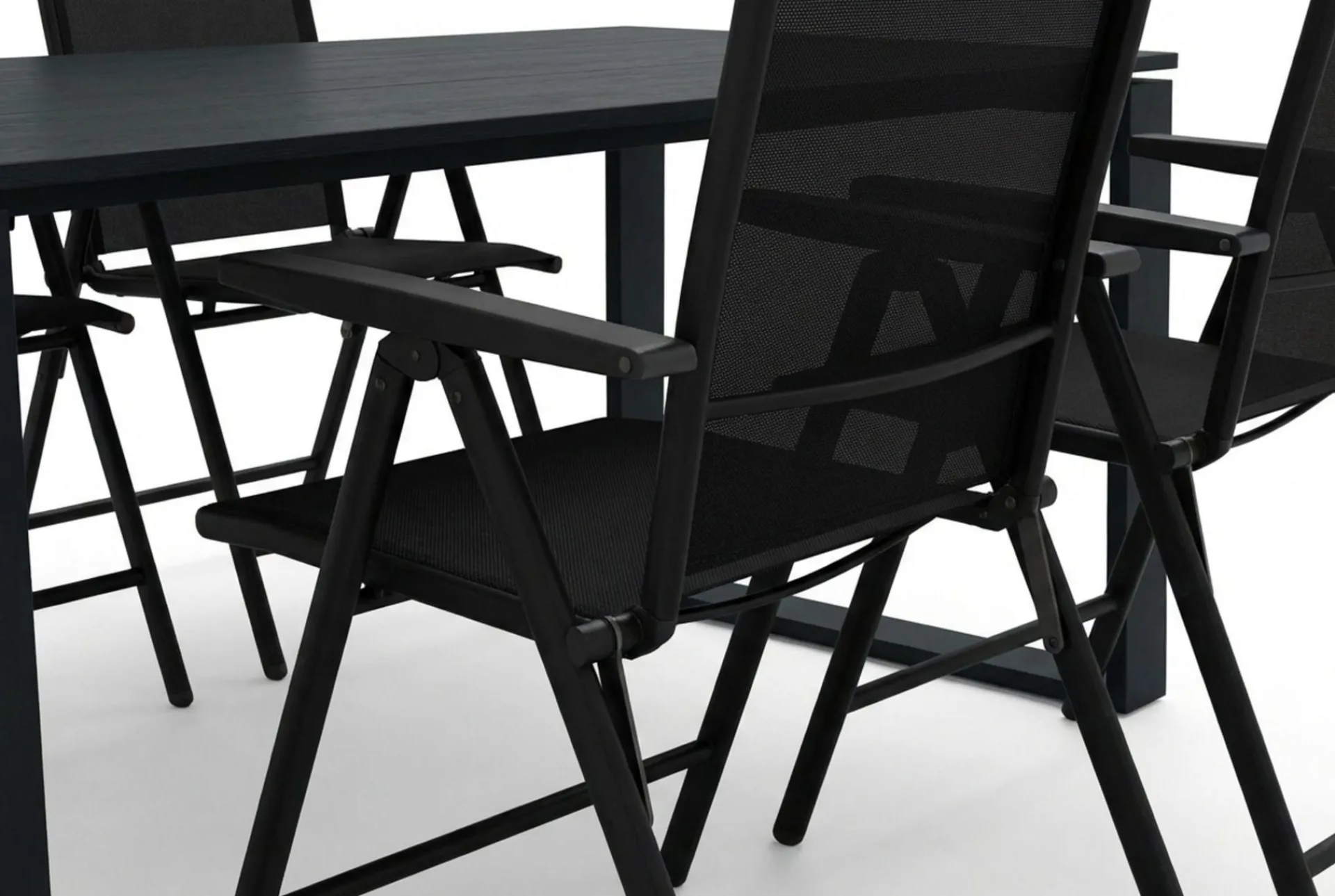 Comfort Garden Spisegrupper Hage-Devon utendørs spisegruppe 210x100 cm med 6 Sanna regulerbare stoler