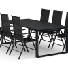 Comfort Garden Devon utendørs spisegruppe 210x100 cm med 6 Maggie regulerbare stoler