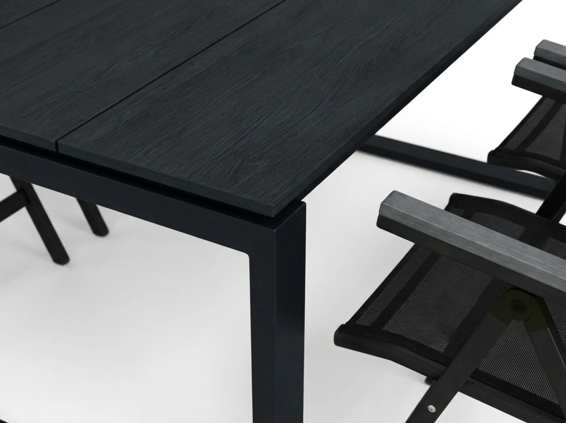 Comfort Garden Devon utendørs spisegruppe 210x100 cm med 6 Monaco Light regulerbare stoler