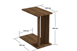Avlastningsbord-Deyra Sidebord 25 cm Valnöt
