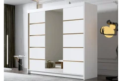 Garderober & Garderobesystem|Knaggerekke-Dianna Garderobe med Speil 200x215 cm Hvit
