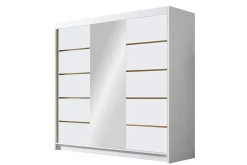 Garderober & Garderobesystem|Knaggerekke-Dianna Garderobe med Speil 200x215 cm Hvit