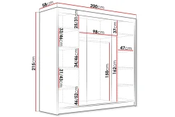 Dianna Garderobe 200x215 cm