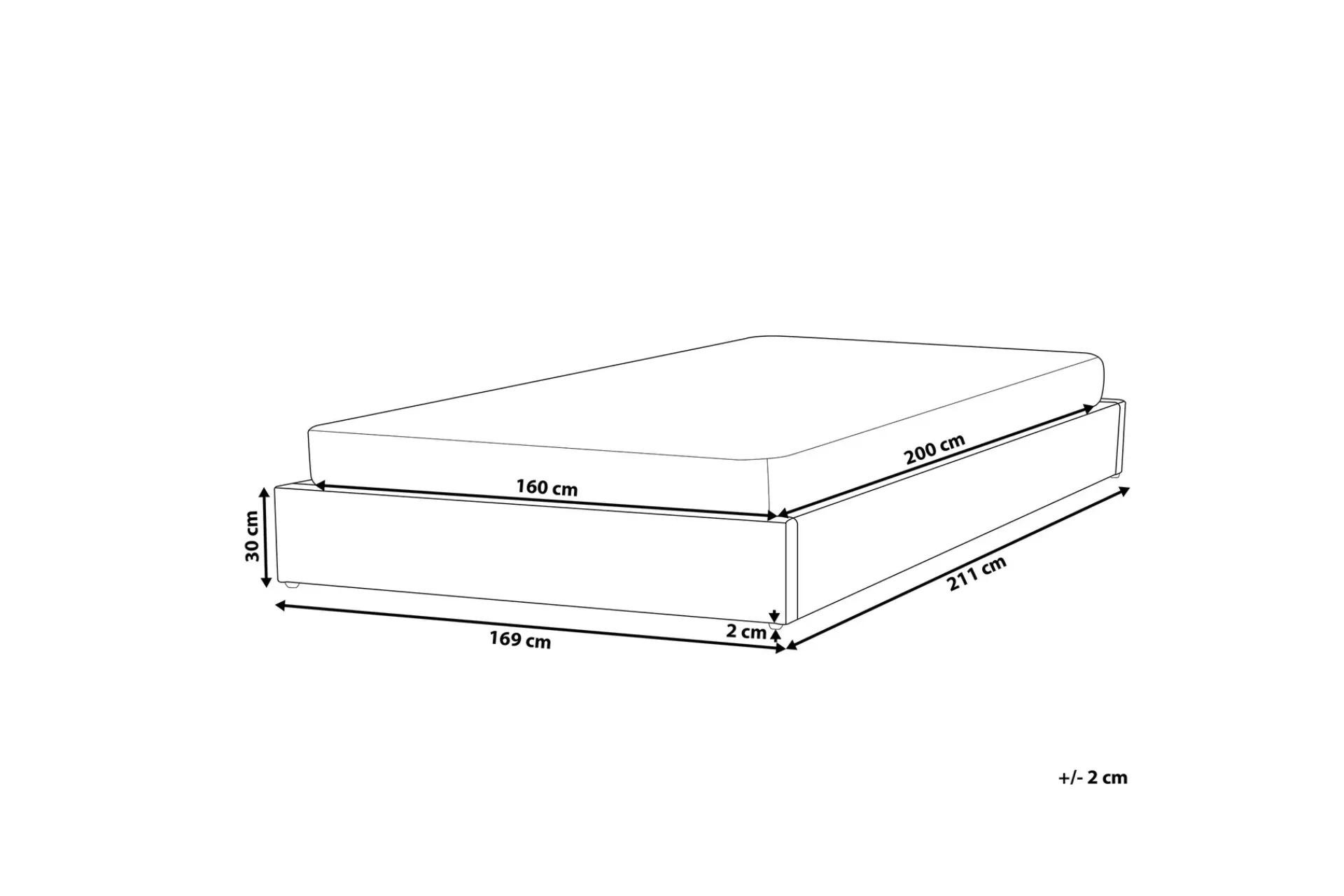 Bedly Sengeramme & Sengestamme-Dinan Dobbeltseng 160 | 200 cm Beige