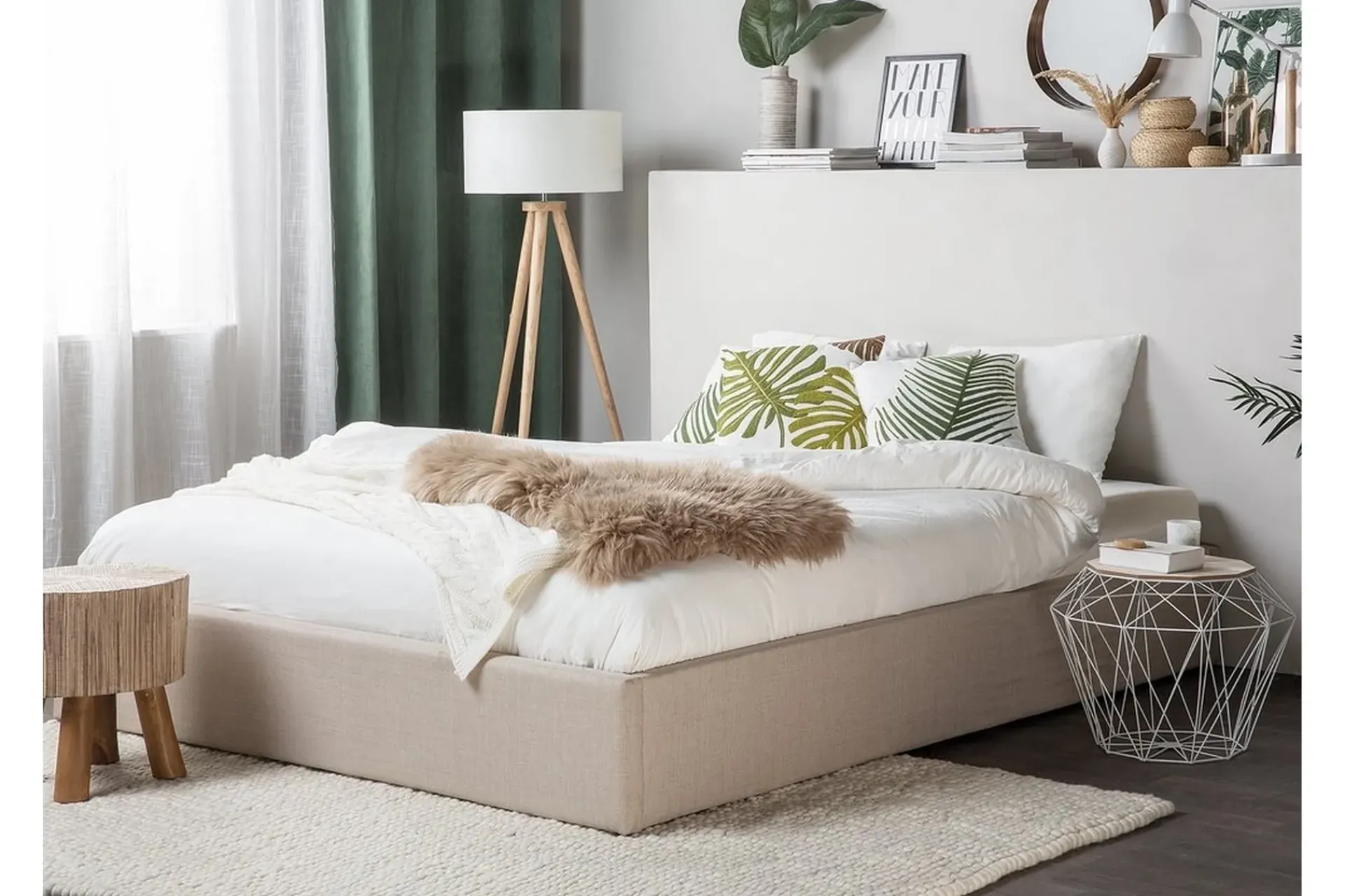 Bedly Sengeramme & Sengestamme-Dinan Dobbeltseng 160 | 200 cm Beige