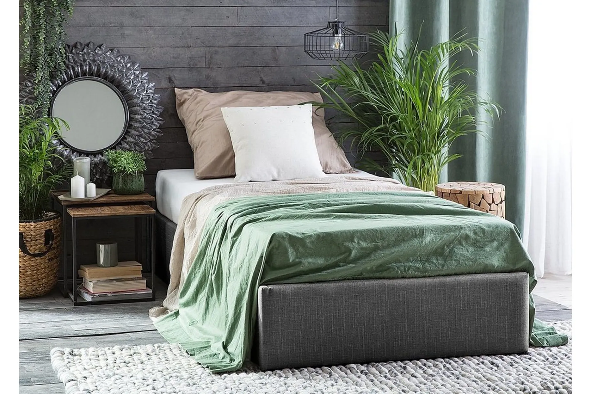 Bedly Sengeramme & Sengestamme-Dinan Dobbeltseng 90 | 200 cm Grey